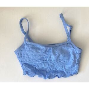 Xhilaration Pullover Scrunch No Wire Bikini Top Baby Blue Size XS/0 NEW